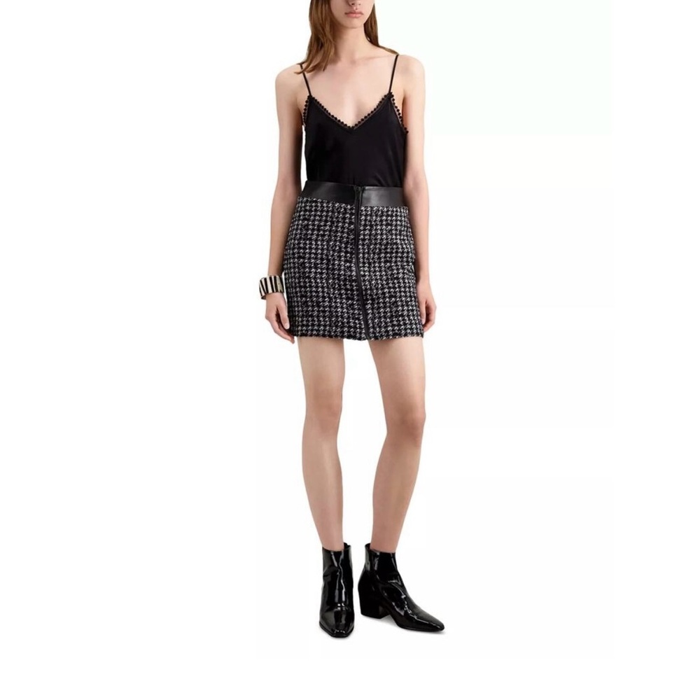 The Kooples black houndstooth short skirt. Size 0.